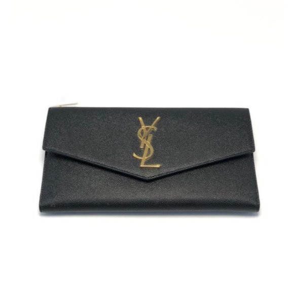 SAINT LAURENT Black Large Uptown Ysl Monogram Leather Wallet - Picture 3 of 10